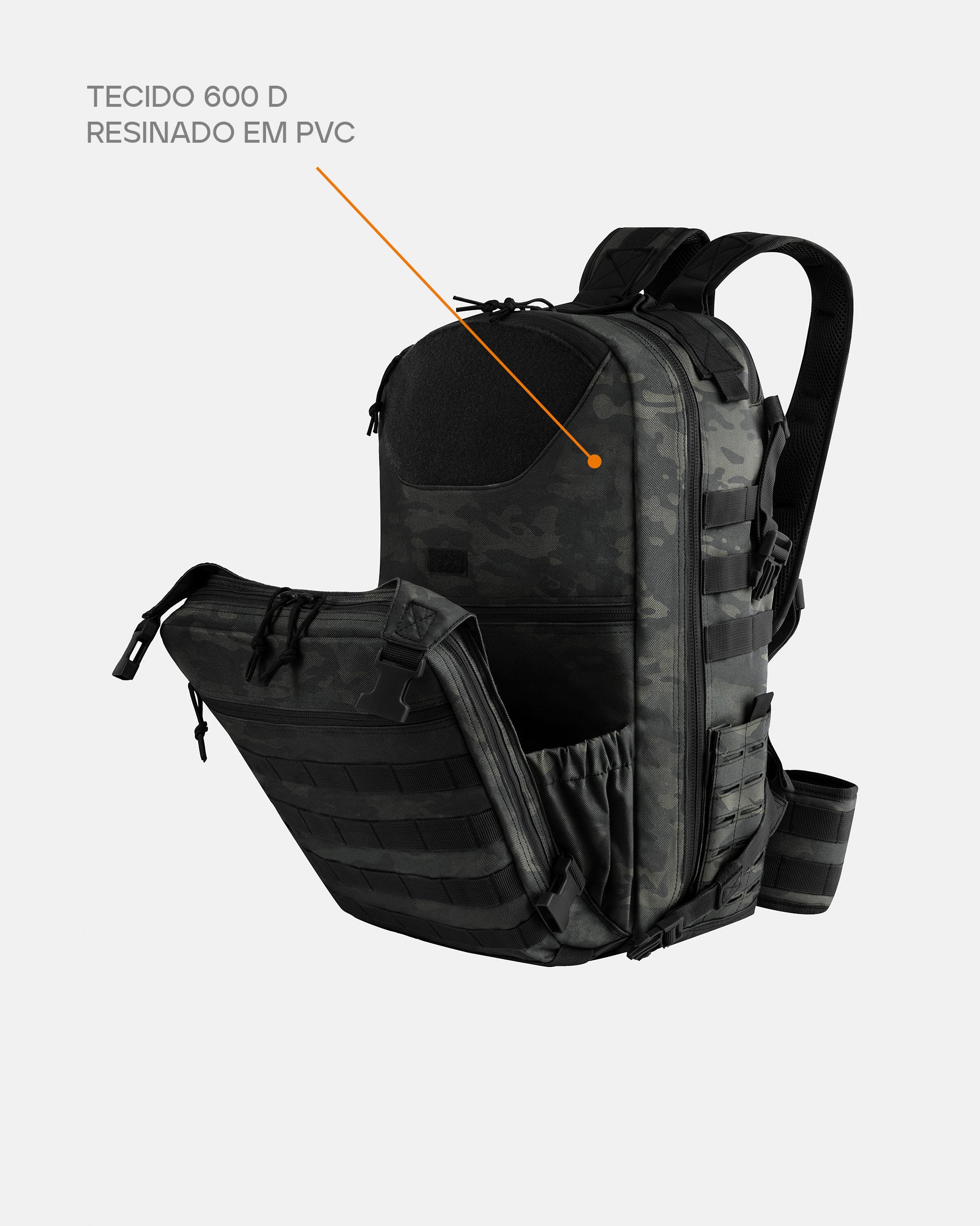 Mochila Mission 2.0 - Warskin Black - INVICTUS